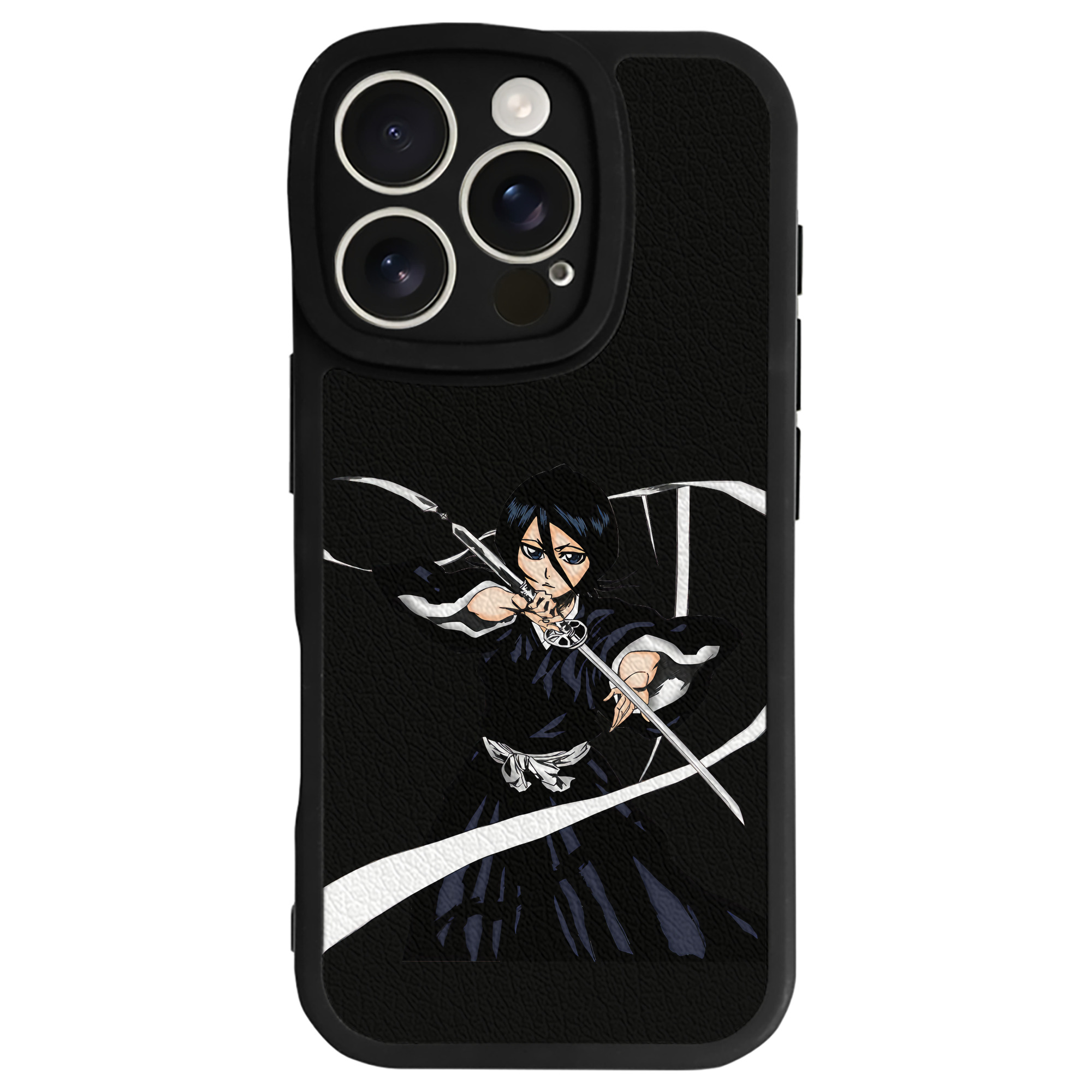 （画像用） ブリーチ 朽木ルキア BLEACH Kuchiki Rukia 【iPhone 16シリーズ対応】シリコンスマホケース（レザー調） 材質：シリコン